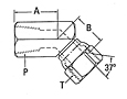 2243 Female Pipe to Female JIC Swivel Elbow